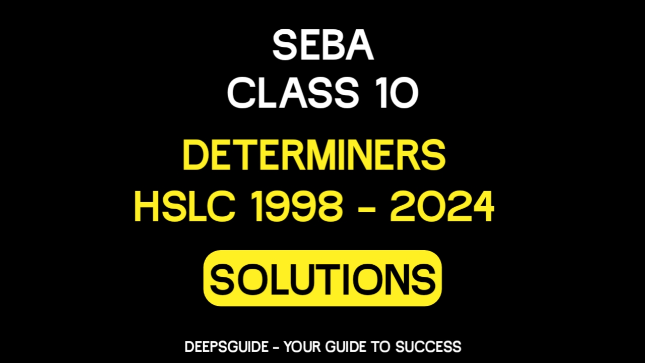 Determiners class 10 seba