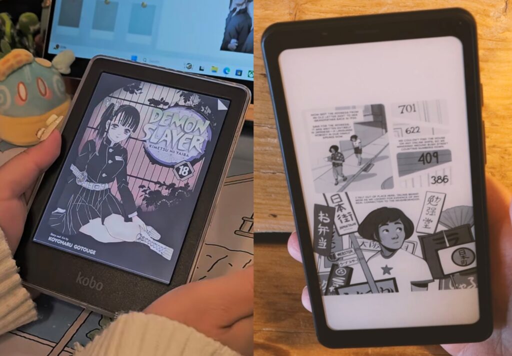 kobo clara color vs boox palma 2 manga